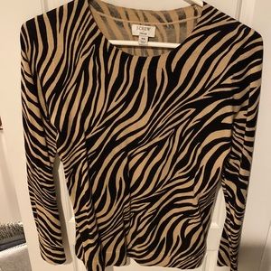 J. Crew Teddie Zebra Sweater